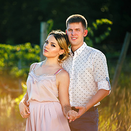 Фотосессия love story для влюбленных на природе